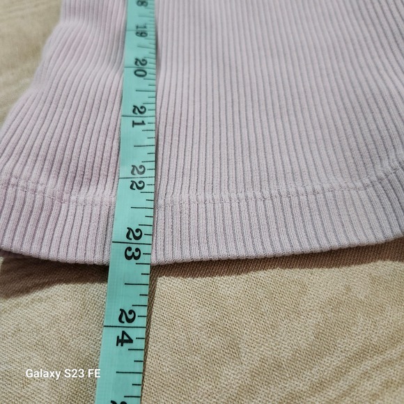 AGOLDE Poppy Scoop Ribbed Tank Top Light Purple Organic Cotton Blend Size Small - Picture 9 of 9